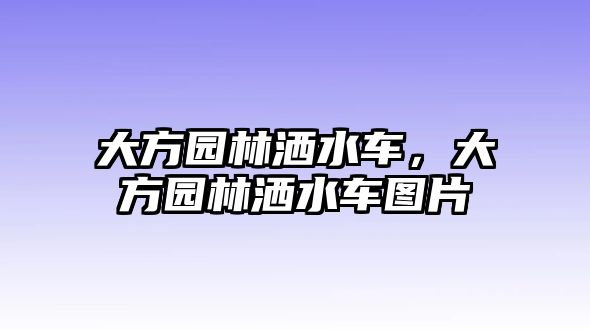 大方園林灑水車，大方園林灑水車圖片